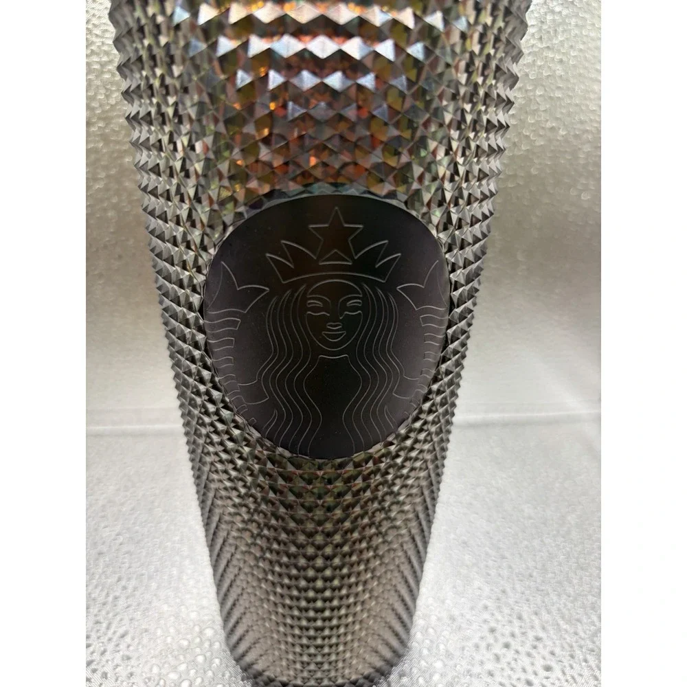 Starbucks CU Colorado University Studded Tumbler Iridescent Black & Gold